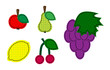 Vector fruit. Patchwork
