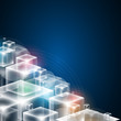 high tech infinity cube computer technology concept business bac