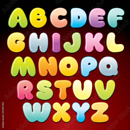 Vector: Colorful Candy Alphabet Vector Colorful Candy Alphabet Vector