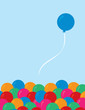 Single balloon set free from group