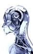 Cyborg, robot, Androide volto, 3d, informatica, computer