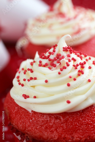 Photo: Two red velvet cupcake Two red velvet cupcake