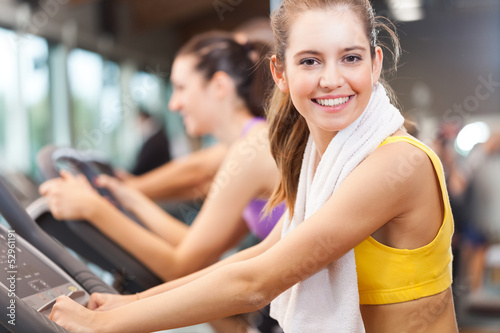 Photo: Woman working out in a gym Woman working out in a gym