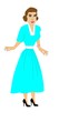 retro woman frightened