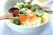 Photo: cooking of cucumbe and potoato salad, adding vinegar cooking of cucumbe and potoato salad, adding vinegar