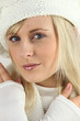 beautiful young woman dressed in white