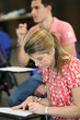 Student doing exam