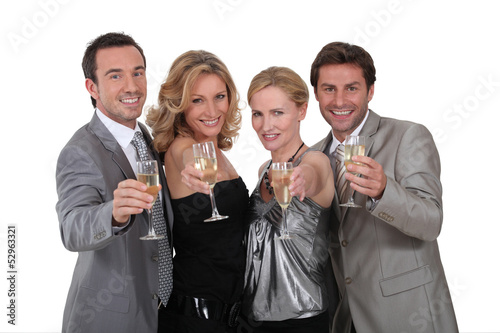 Photo: party with champagne party with champagne