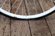 Broken bicycle wheel