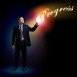 Photo: Businessman with light shining Businessman with light shining