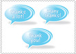 Thank you - grateful bubbles. Vector.