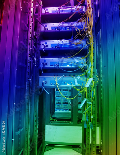 Photo: communication and internet network server communication and internet network server