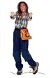 Raging female manual worker