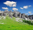Dolomite peaks, Rosengarten,Val di Fassa, Italy Alps