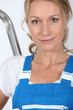 Photo: Woman in overalls Woman in overalls
