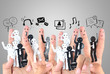 smile fingers for  symbol of social network