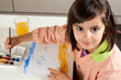 Little artist painting