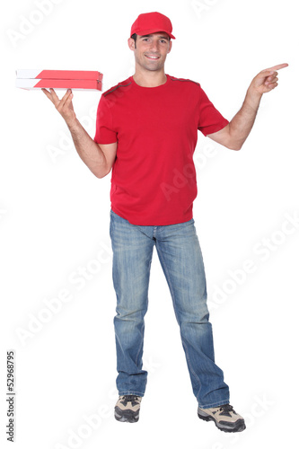 Photo: pizza delivery man pizza delivery man