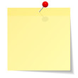 Yellow Stick Note & Red Needle