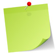 Green Stick Note Red Needle