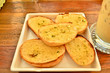 Garlic and herb bread.