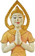 Angel statues decorated Thai architecture. At Wat Phra Singh. Ch
