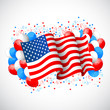 Colorful Balloon with American flag