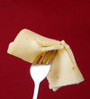 Cheese on a fork