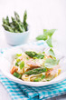 Photo: Pasta with salmon and asparagus Pasta with salmon and asparagus