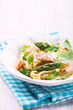 Photo: Pasta with salmon and asparagus Pasta with salmon and asparagus