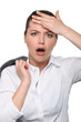 Woman who has forgotten something