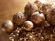 gold christmas balls