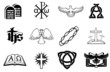 Vector: Set of Christian icons Set of Christian icons