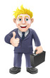 Thumbs up businessman