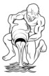 Vector: Stylised water bearer illustration Stylised water bearer illustration
