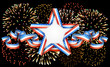 American background with fireworks