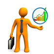 Ilustración: Businessman Chart Businessman Chart