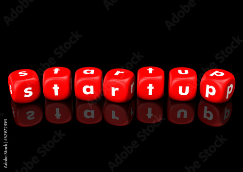 Illustration: Startup Red Cubes Startup Red Cubes