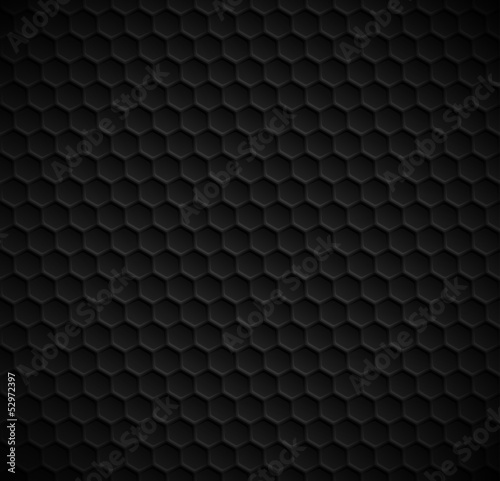Vector: Vector hexagons seamless black background Vector hexagons seamless black background