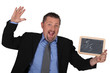 Foto: Businessman with a chalkboard Businessman with a chalkboard