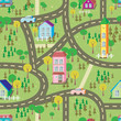 colorful city seamless pattern