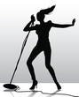 Illustration: singer silhouette singer silhouette