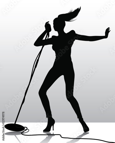 Illustration: singer silhouette singer silhouette