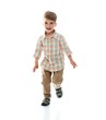 Foto: Little funny boy isolated on white background Little funny boy isolated on white background