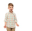 Foto: Little funny boy isolated on white background Little funny boy isolated on white background