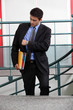 Businessman looking at the time