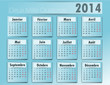 Calendrier 2014 " Bleu et Ombres"