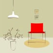 red side chair