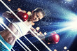 Young boxer woman
