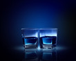 Foto: Two glasses of blue liquid Two glasses of blue liquid